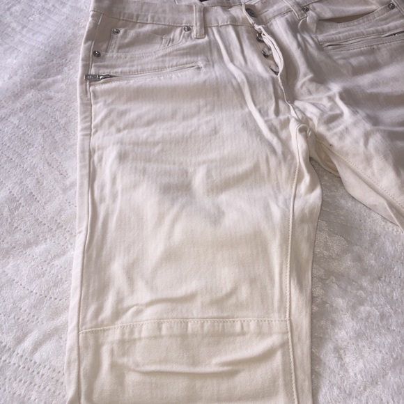 7DIAMONDS WHITE STRAIGHT LEG BUTTON FLY JEANS 30’s - Picture 5 of 6